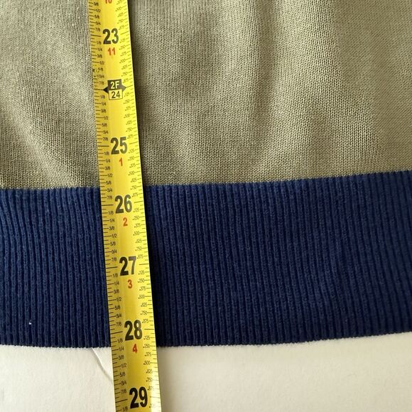 Talbots Sagebrush Olive Gold Tipped Girlfriend Cardigan Sweater Size Large - Picture 12 of 14